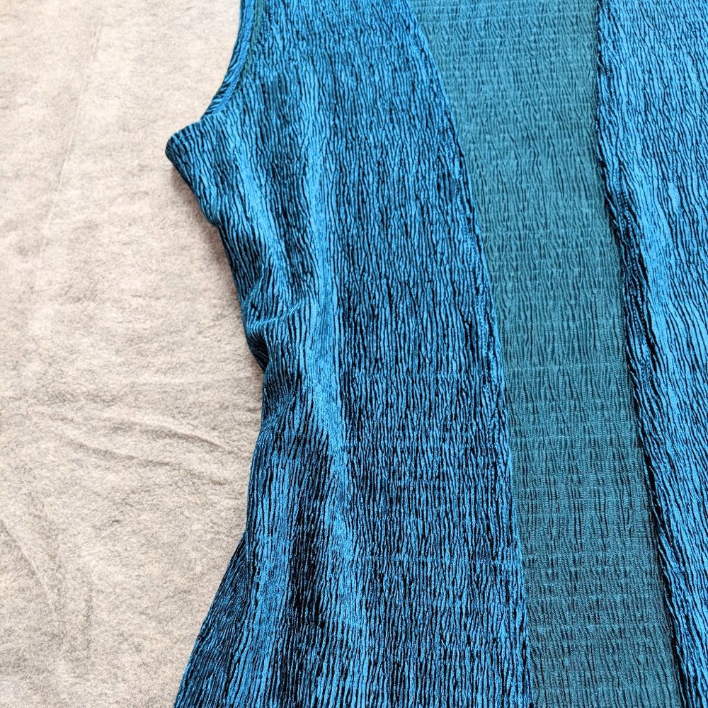 Earthbound Trading Co Teal Velvet Vest Kimono - Picture 4 of 7